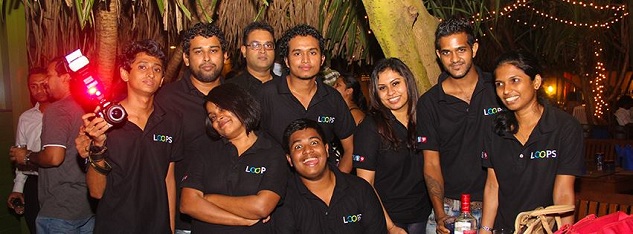 The Loopies posing for a pic at Barracuda, Sri Lanka.