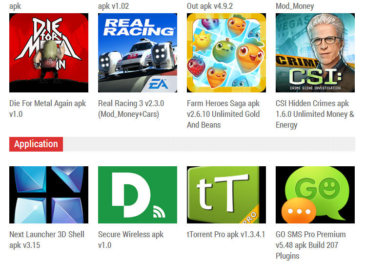 There are plenty of sites offering cracked Android apps
