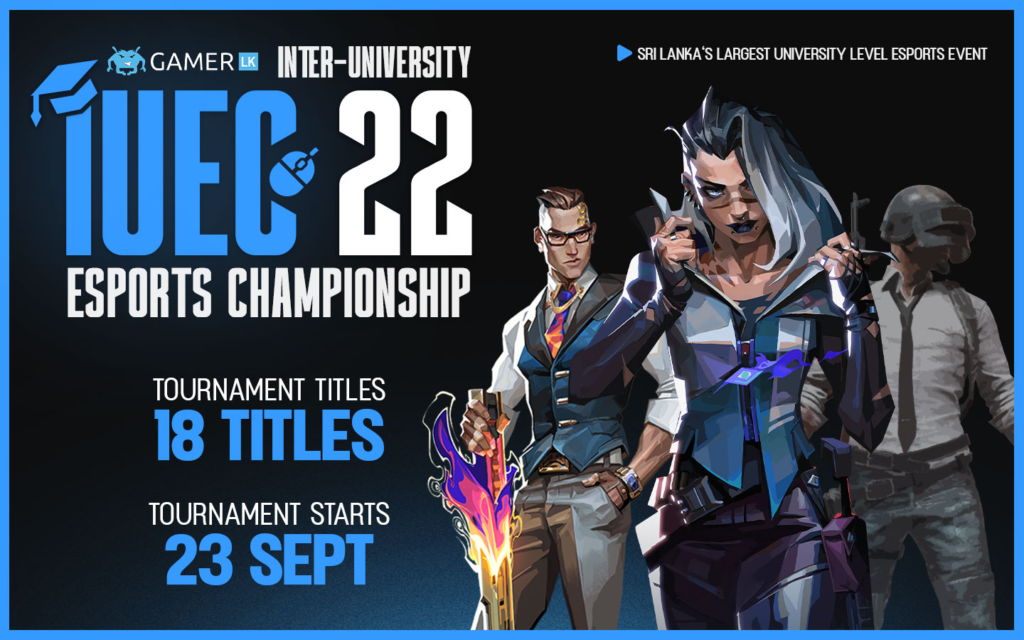 Official flyer for GamerLK's Inter-University Esports Championship 2022