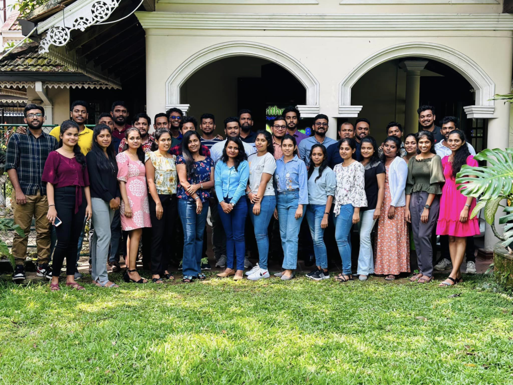 Team photo of Agrithmics, an agritech startup in Sri Lanka
