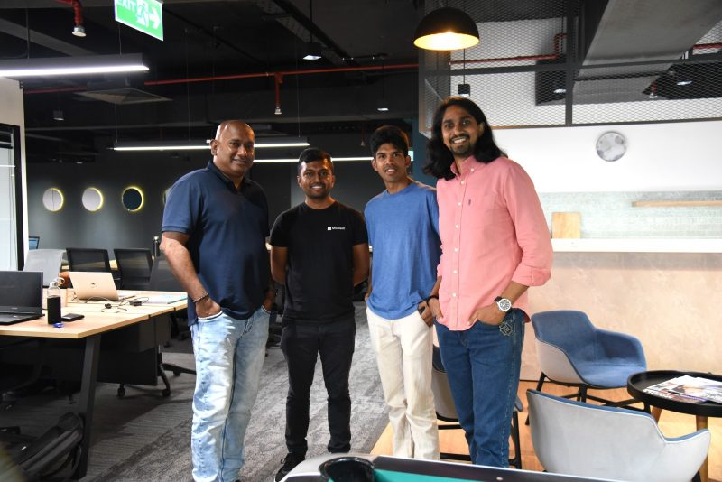 Team photo, from left: nVentures co-founder and General Partner Imal Kalutotage, Kaiju Labs CEO Sameera Nilupul, Kaiju Labs CTO Chameera Wijebandara, nVentures Managing Partner Chalinda Abeykoon