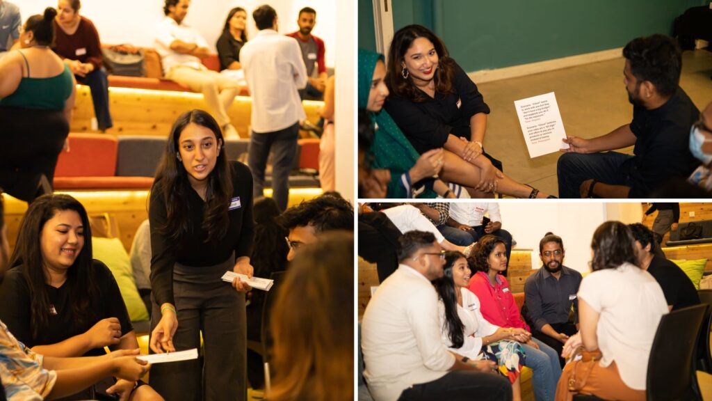 Snapshots from the event where participants ran through a workshop sessions pertaining to freelancing.